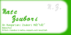 mate zsubori business card